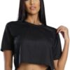 Camiseta Cropped Feminino Curta De Academia Tecido Leve E Fresco