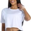 Camiseta Cropped Feminino Curta De Academia Tecido Leve E Fresco - Image 2